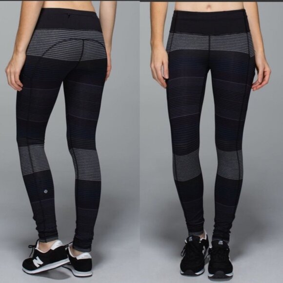Lululemon Speed Tight II Om Stripe Black Multi 4 - Picture 1 of 14